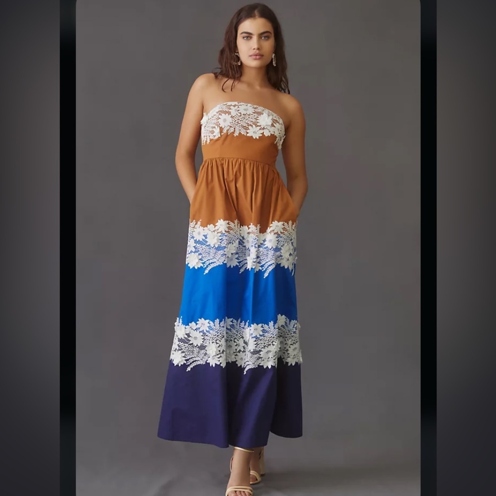 Anthropologie - Vineet Bahl - Colorblock Maxi Dress